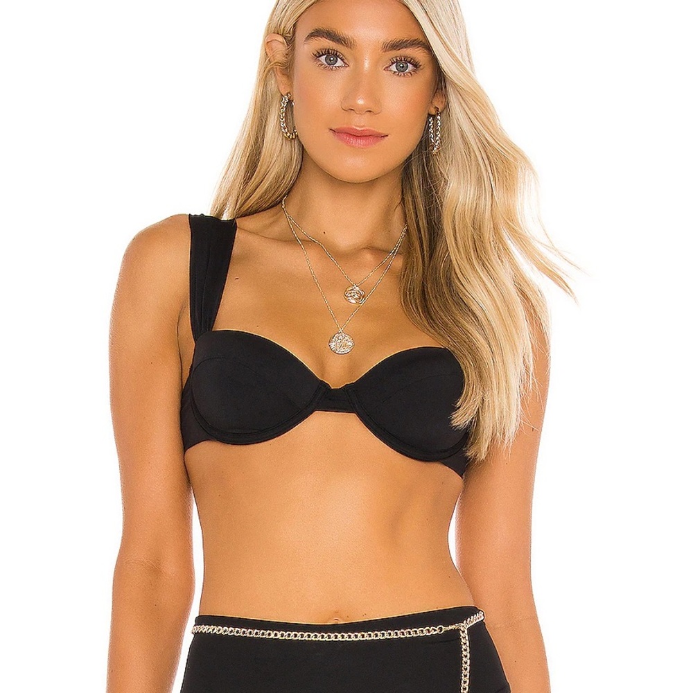 NWT WeWoreWhat Wide Strap Underwire Bikini Top